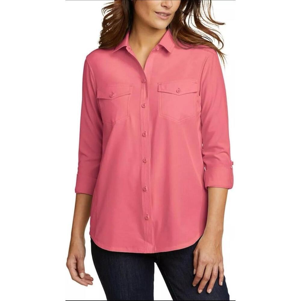 Eddie Bauer Women's Departure Stretch Moisture Wicking Long Sleeve Top XL. AM - Picture 1 of 2